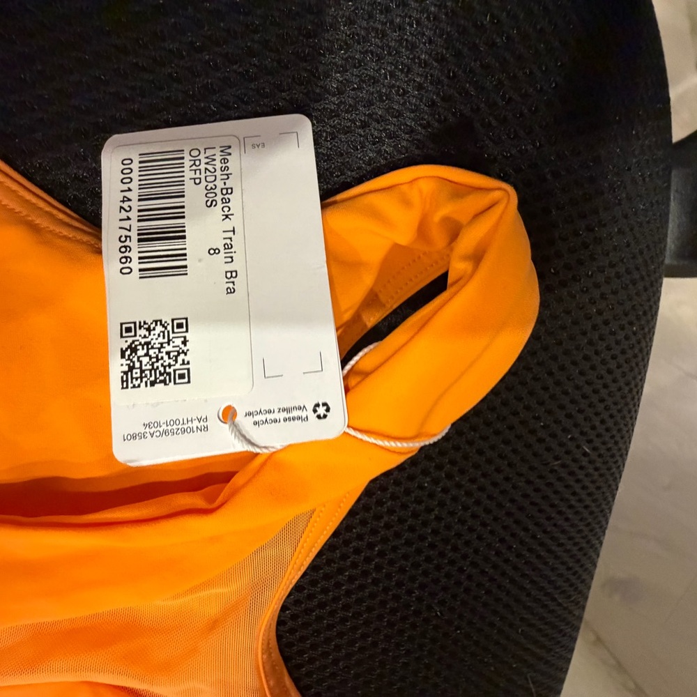 lululemon athletica Long Sleeve Mesh-Back Training Top - Bright Orange